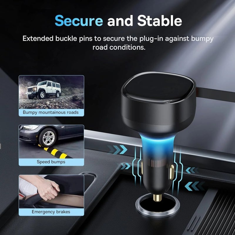 Bluejw 33W PD Extendable Car Charger for USB-C Phones & Laptops - Fast Charging Automobile Adapter - Image 3